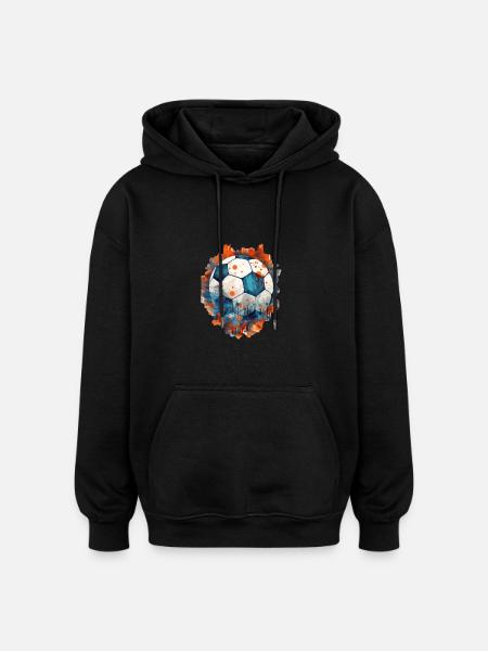 Soccer Ball - Oversized Unisex Hoodie - black