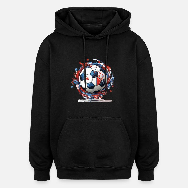 Fußball Ball - Oversized Unisex Hoodie - Schwarz