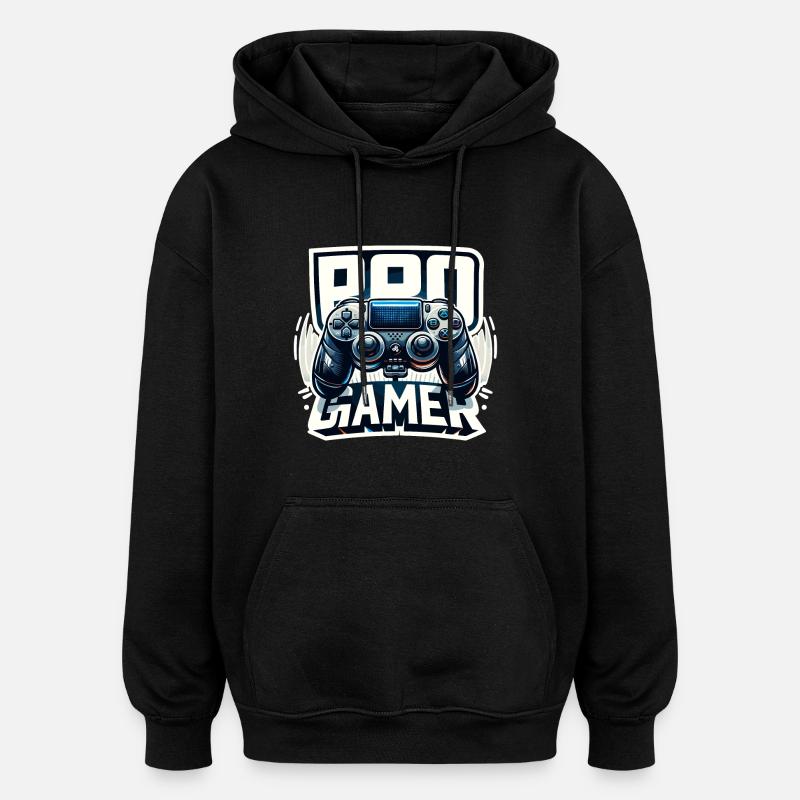 Pro Gamer - Controller Illustration - Oversized Unisex Hoodie - Schwarz