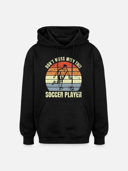 Funny Soccer Joke - Oversized Unisex Hoodie - black