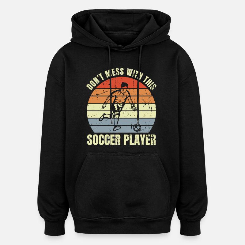 Blague drôle sur le football - Sweat à capuche oversize unisexe - noir