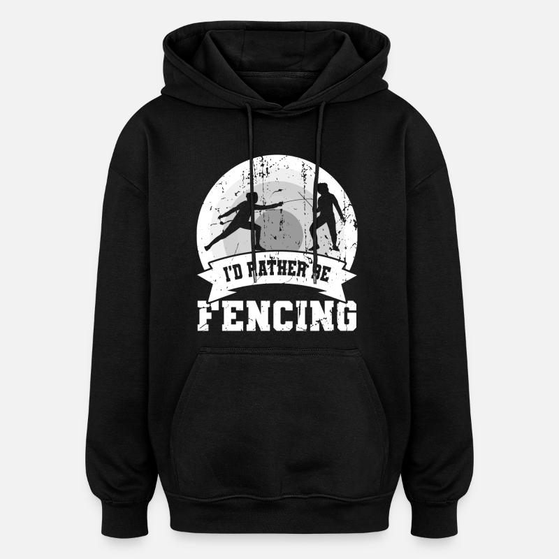 Je préfère clôturer - Sweat à capuche oversize unisexe - noir