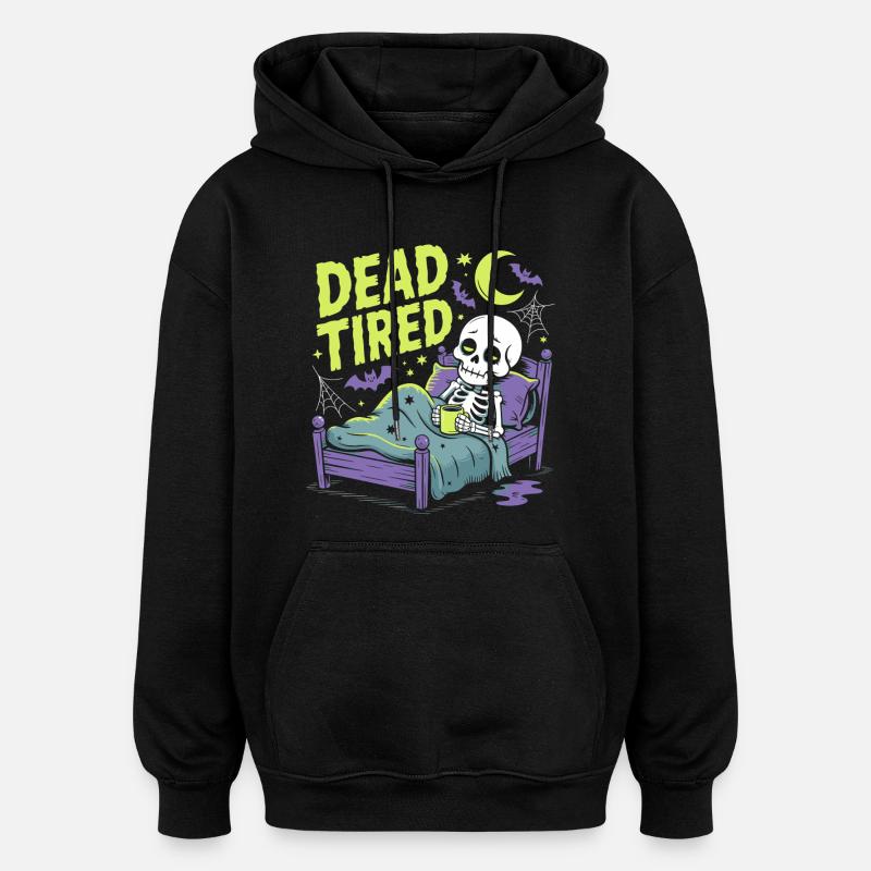 Morgenmuffel Ausschlafen Müde Erholung - Oversized Unisex Hoodie - Schwarz