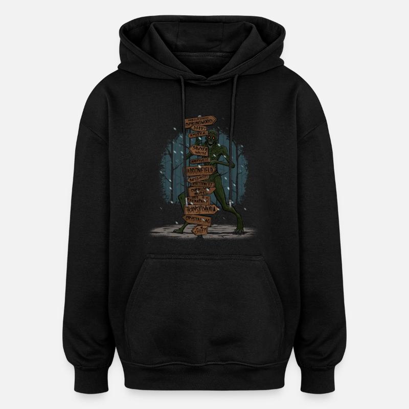 Böse Orte - Oversized Unisex Hoodie - Schwarz