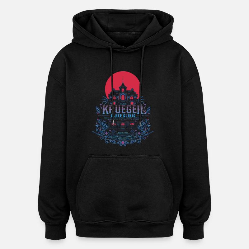 La clinique des cauchemars - Sweat à capuche oversize unisexe - noir