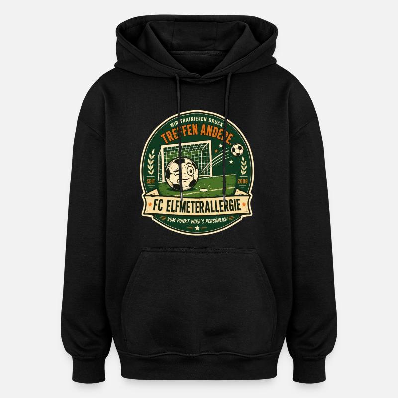 FC Elfmeterallergie - Oversized Unisex Hoodie - Schwarz
