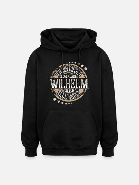 Wilhelm - Oversized Unisex Hoodie - Schwarz