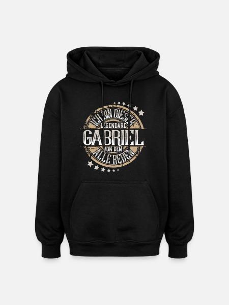 Gabriel - Oversized Unisex Hoodie - Schwarz