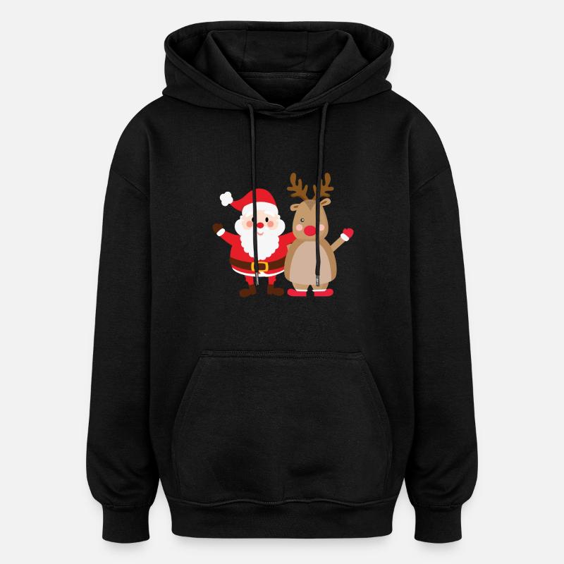 rudolph père noël - Sweat à capuche oversize unisexe - noir