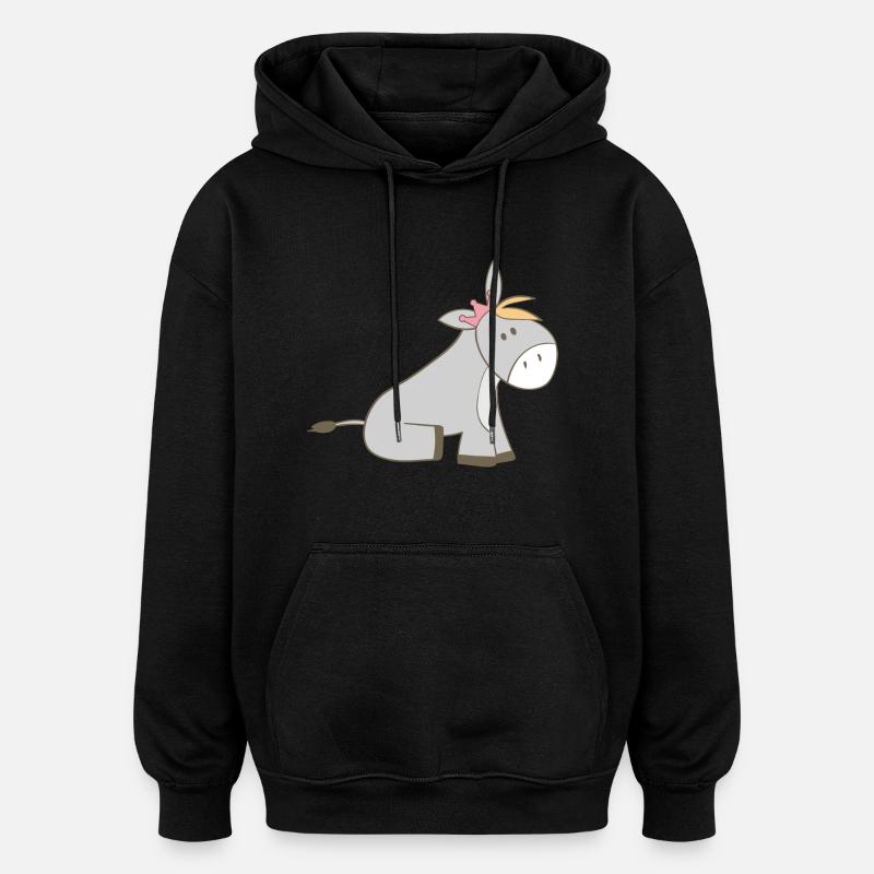 baudet - Sweat à capuche oversize unisexe - noir