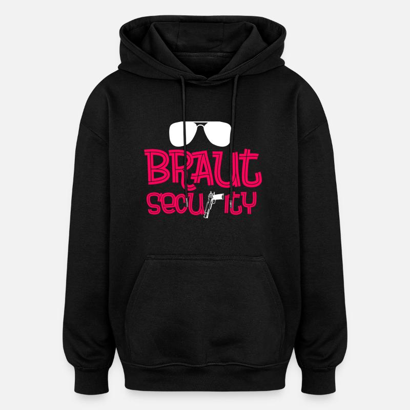 Bride security - Oversized Unisex Hoodie - black