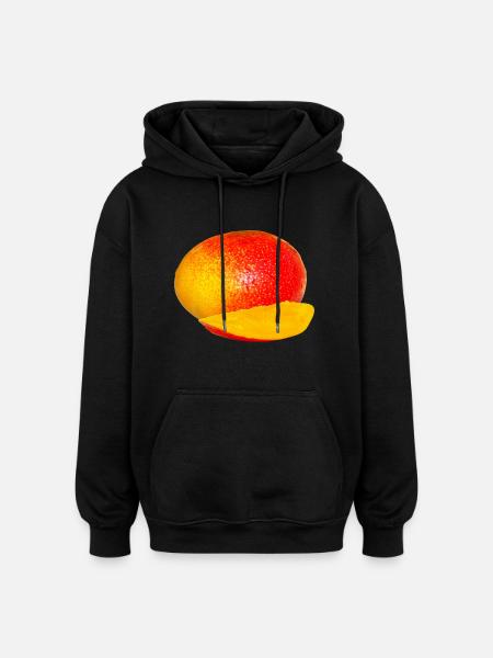 mango veggie vegetables fruits18 - Oversized Unisex Hoodie - black