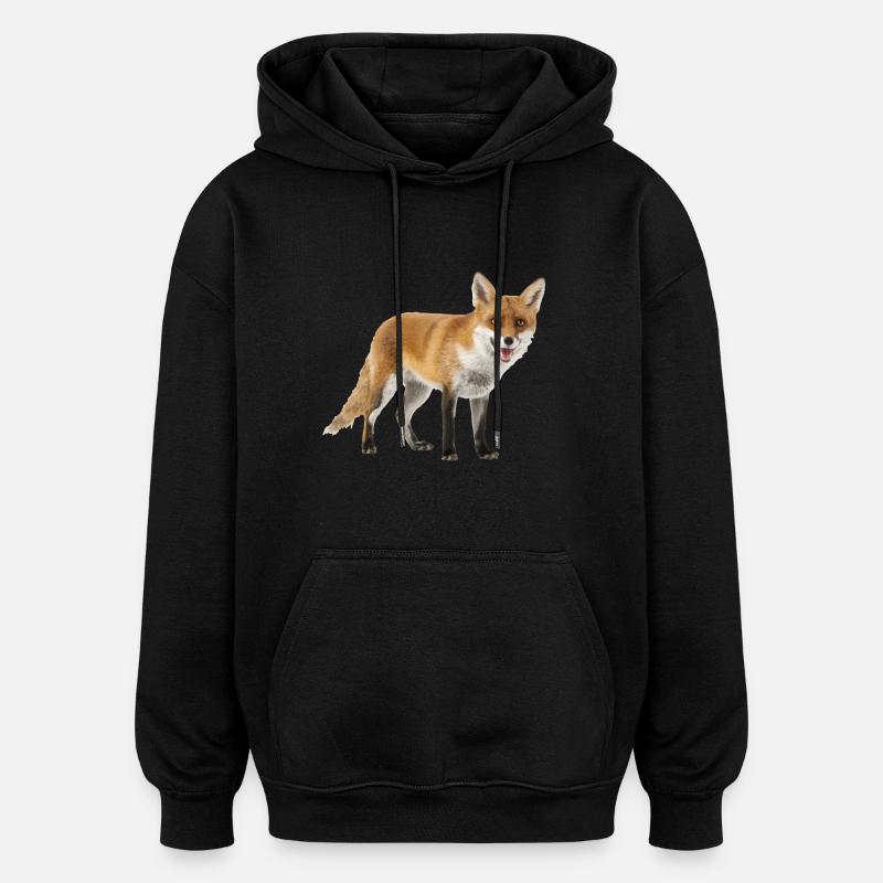 Fuchs - Oversized Unisex Hoodie - Schwarz