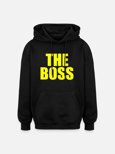 The boss - Sweat à capuche oversize unisexe - noir
