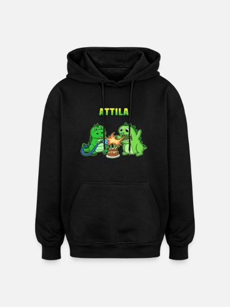 Attila birthday gift - Oversized Unisex Hoodie - black