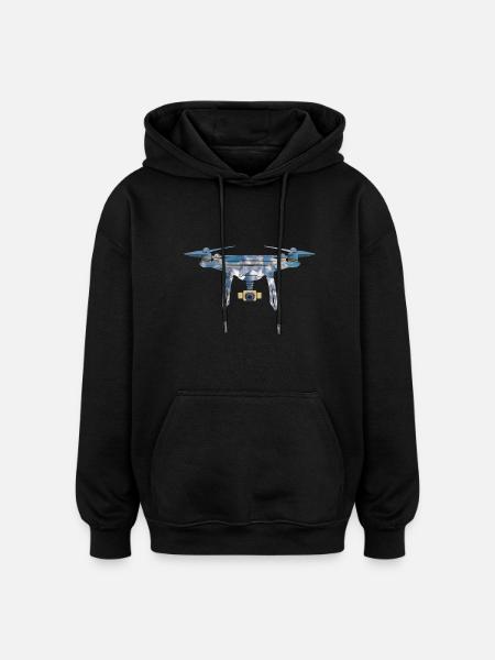 Drone drone - Oversized Unisex Hoodie - black