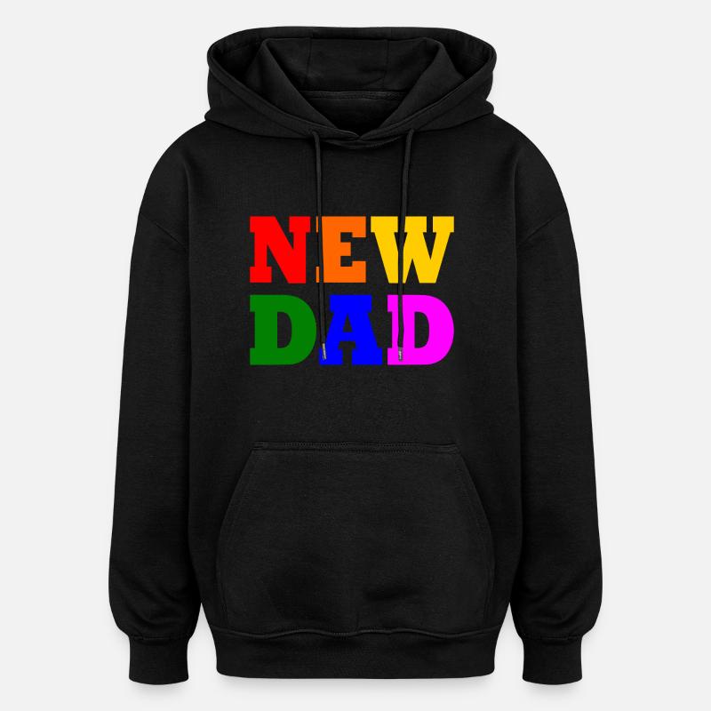 New dad - Sweat à capuche oversize unisexe - noir