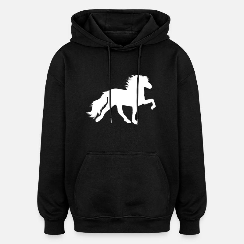 Tölter blanc - Sweat à capuche oversize unisexe - noir