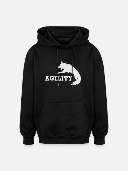 Agility Border White - Oversized Unisex Hoodie - black