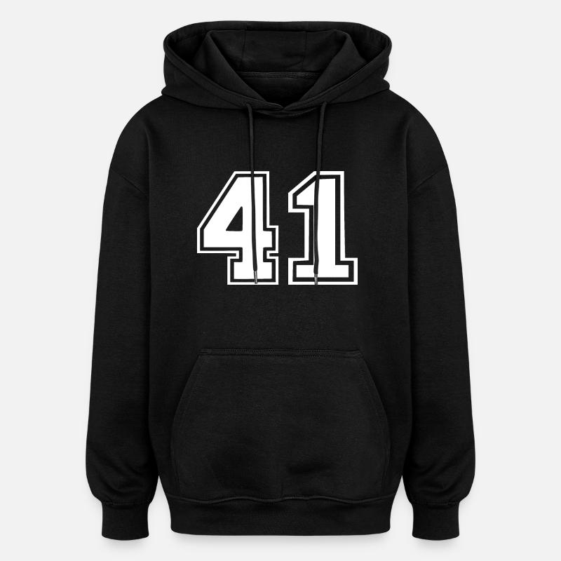 41 - Sweat à capuche oversize unisexe - noir