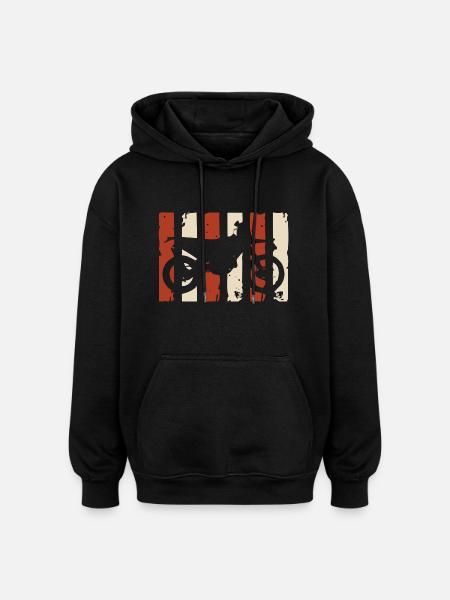 Moto Cross - Oversized Unisex Hoodie - black