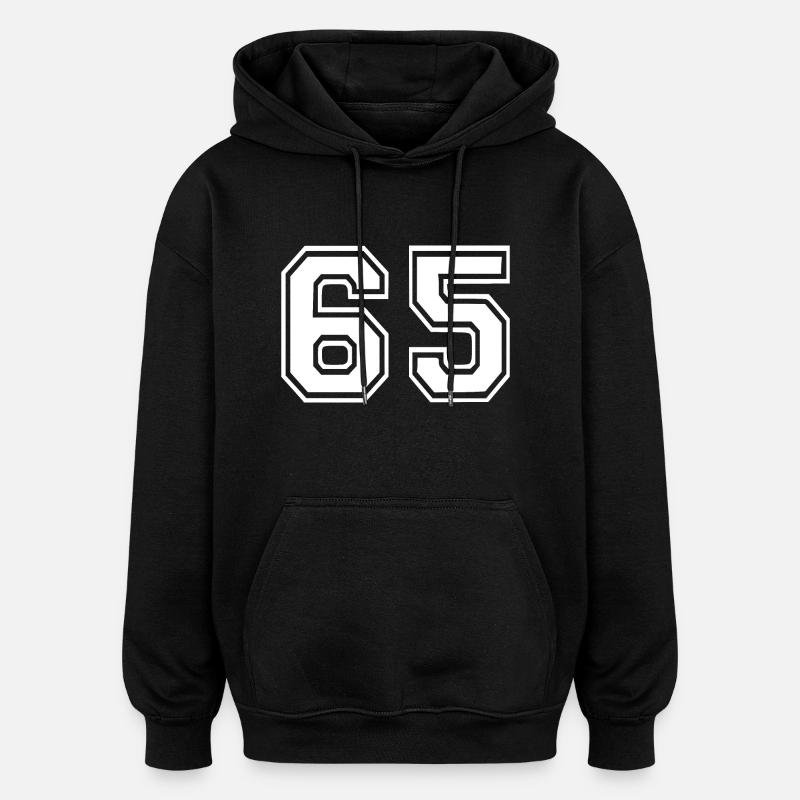 65 - Sweat à capuche oversize unisexe - noir