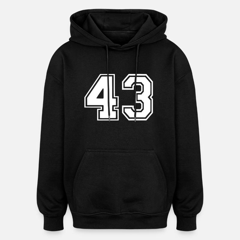 43 - Sweat à capuche oversize unisexe - noir