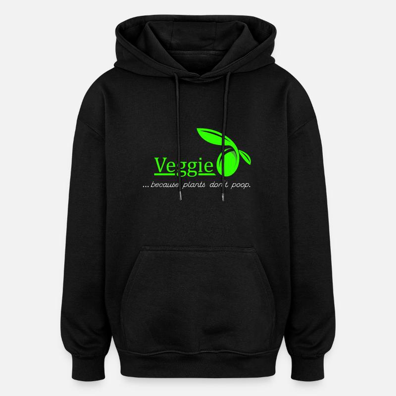 Veggie - Vegetarian. Gift idea - Oversized Unisex Hoodie - black