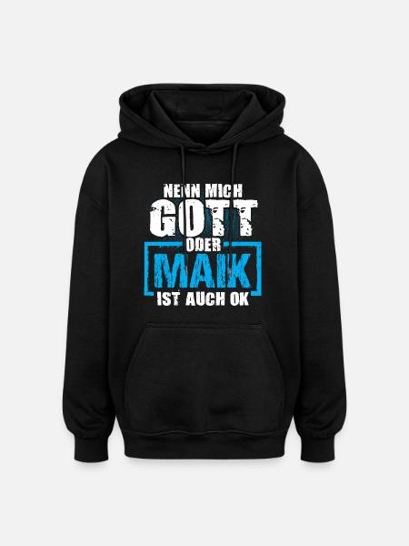 MAIK - ok - Oversized Unisex Hoodie - Schwarz