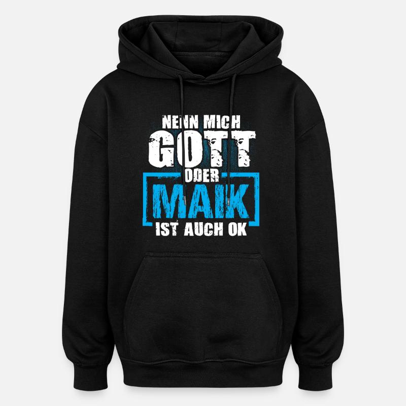 MAIK - ok - Oversized Unisex Hoodie - Schwarz