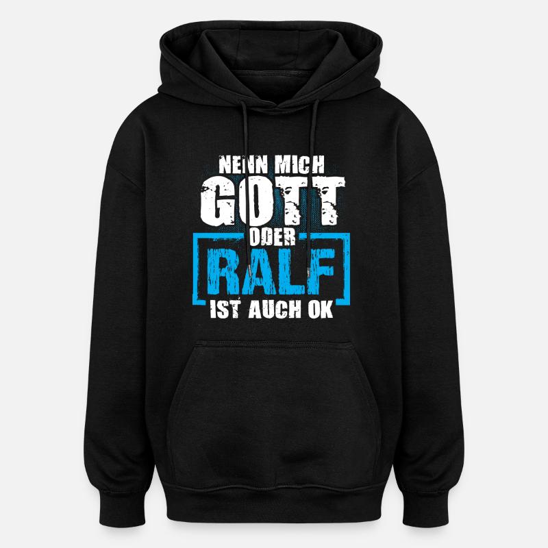 RALF - ok - Oversized Unisex Hoodie - Schwarz