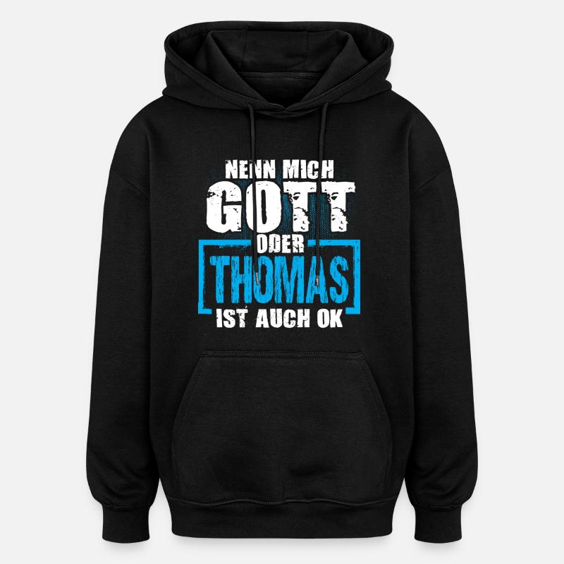 THOMAS - ok - Oversized Unisex Hoodie - Schwarz