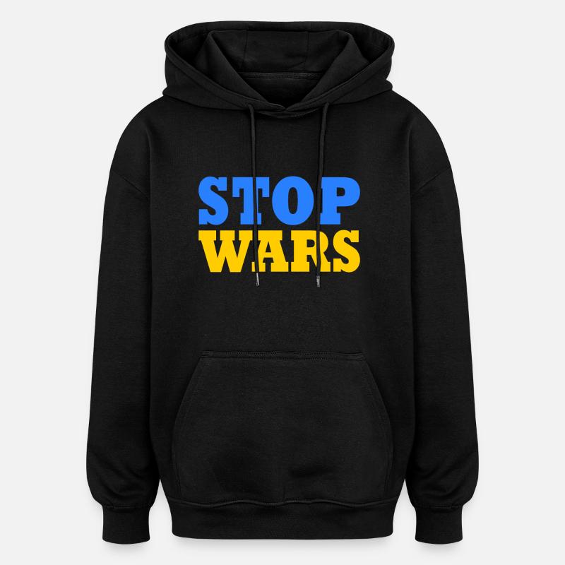 Stop war - Oversized Unisex Hoodie - black