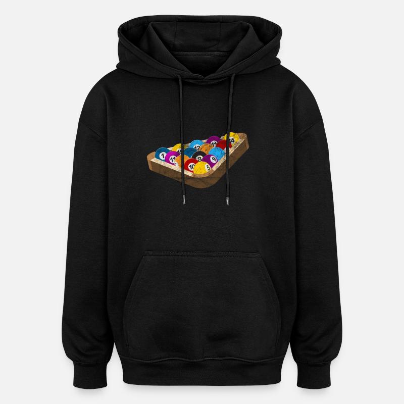 Billardkugeln Geschenk Billiardkugeln Billard - Oversized Unisex Hoodie - Schwarz