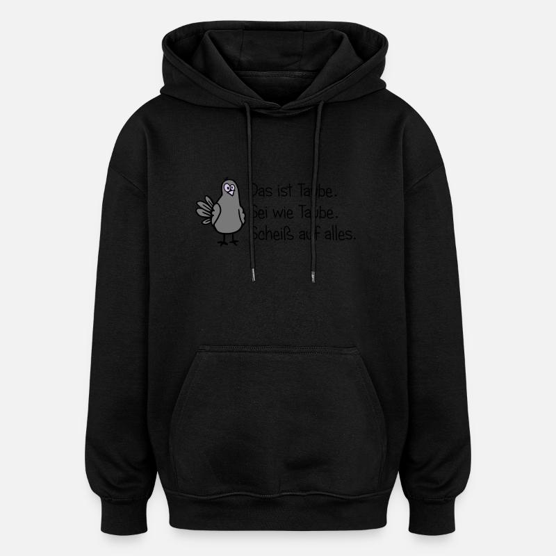 Sei wie Taube - Oversized Unisex Hoodie - Schwarz
