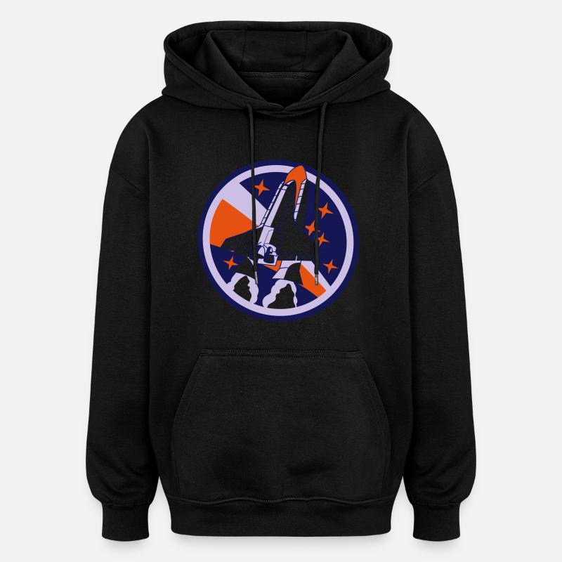lancement de la navette spatiale - Sweat à capuche oversize unisexe - noir