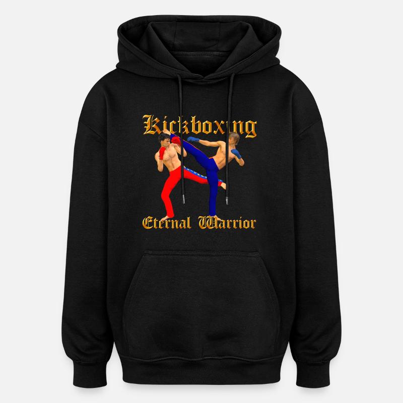 Kickboxing Warrior - Oversized Unisex Hoodie - black