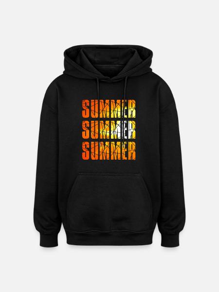 SUMMER SUMMER SUMMER - Oversized Unisex Hoodie - black