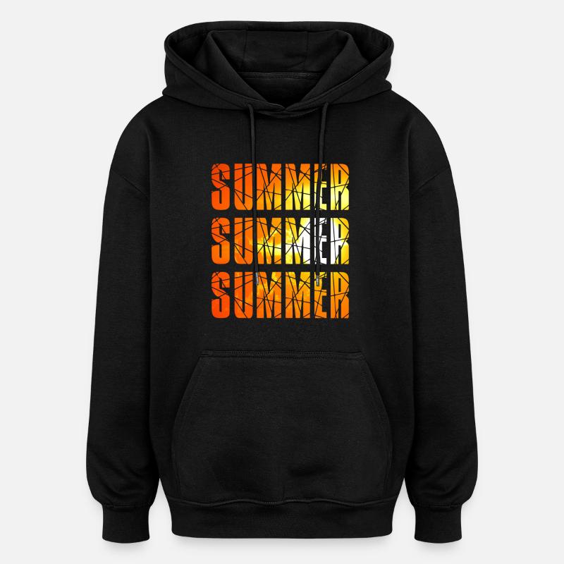 ÉTÉ ÉTÉ ÉTÉ - Sweat à capuche oversize unisexe - noir