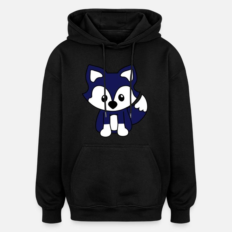 châtaigne - Sweat à capuche oversize unisexe - noir