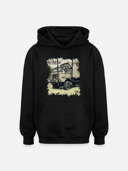 W50 NVA DDR Vehicle - Oversized Unisex Hoodie - black