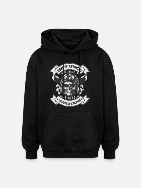Sons of Arthritis Ibuprofen Chapter Biker - Oversized Unisex Hoodie - black