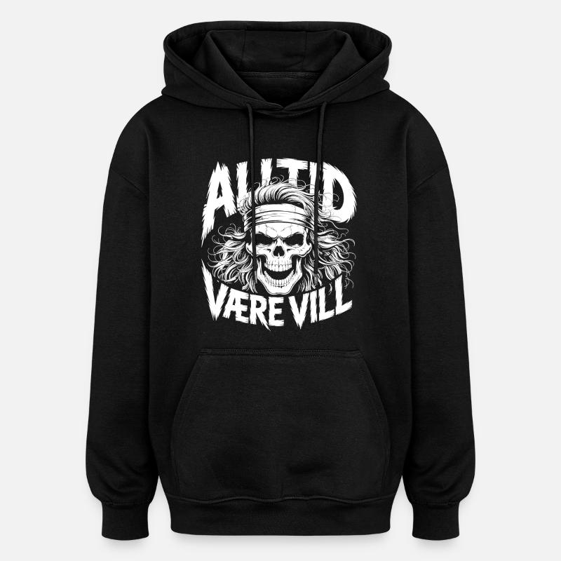 Stay Wild Skull - Oversized Unisex Hoodie - black