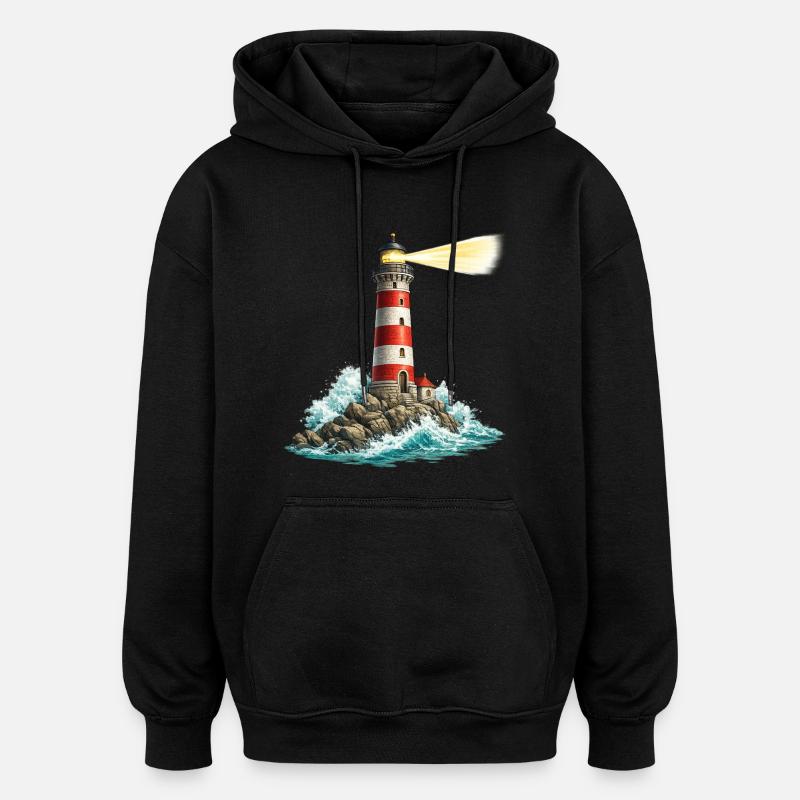 Phare du Felsenmeer Lichtstrahl - Sweat à capuche oversize unisexe - noir