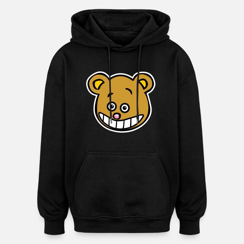Ulkbär Kopf digital - Oversized Unisex Hoodie - Schwarz