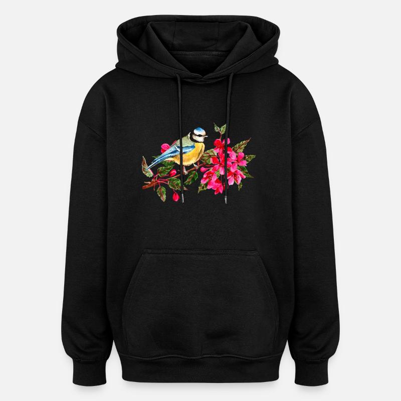 Vogel - Oversized Unisex Hoodie - Schwarz