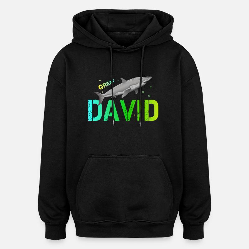David - Oversized Unisex Hoodie - Schwarz