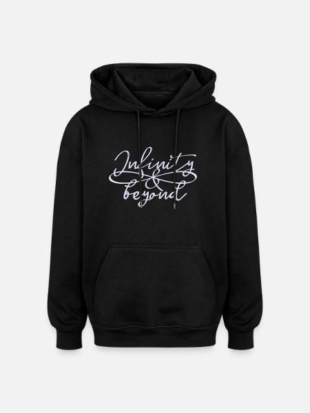uendelige evige kærlighed / venskab symbol otte 8 - Oversize unisex hoodie - sort
