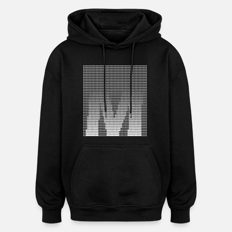Lettre M, nom, lettre M - Sweat à capuche oversize unisexe - noir