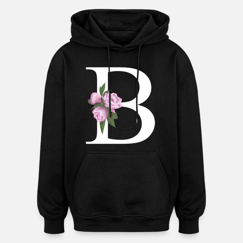 B - Oversized Unisex Hoodie - Schwarz